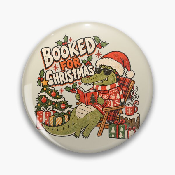 Item preview, Booked for Christmas – Reading Gator designed and sold by AwesomeBeyondLimits.