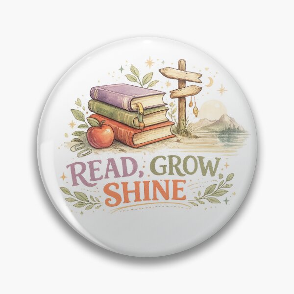 Item preview, Read Grow Shine Books Teacher Student Learning Journey Inspirational Design designed and sold by inkoutninja.