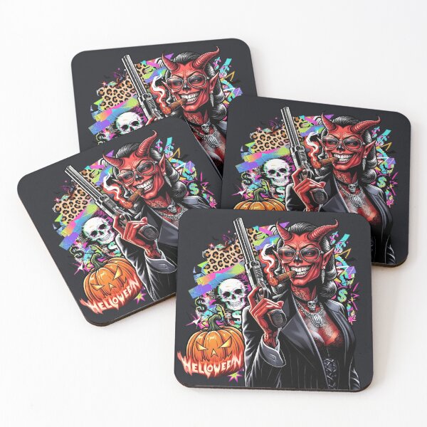Item preview, Mafia Demon Woman Gun Cigar Halloween designed and sold by Voodoo Store Paranormal Collections.