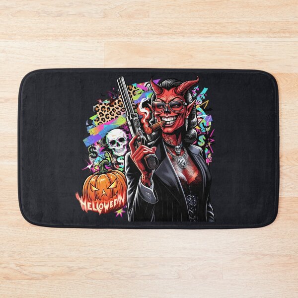Item preview, Mafia Demon Woman Gun Cigar Halloween designed and sold by Voodoo Store Paranormal Collections.