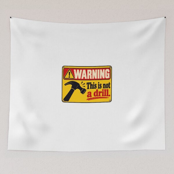 Item preview, Warning This Is Not A Drill Pun Humor Handyman Builder designed and sold by HumansStuck12.
