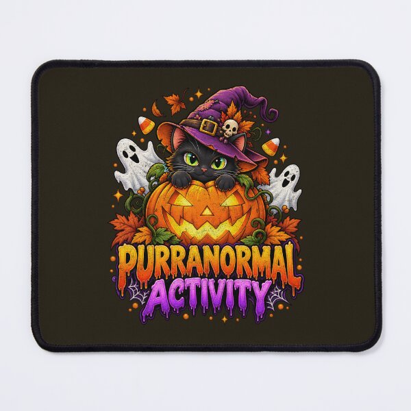 Item preview, Purranormal Activity – Halloween Black Cat and Pumpkin designed and sold by AwesomeBeyondLimits.