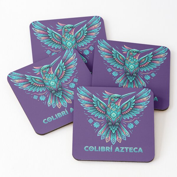 Aperçu de l'œuvre Colibrí Azteca - Mistique et Vibrante | Art mexicain tribal créée et vendue par obalartsMerch.