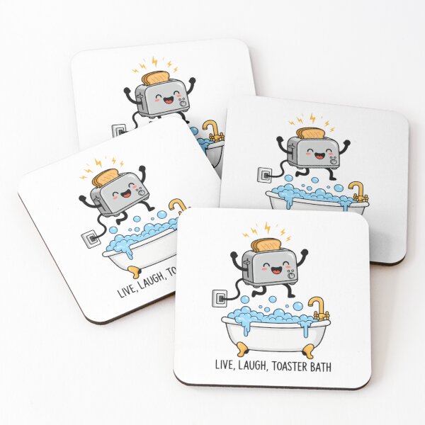 Item preview, Live, Laugh, Toaster Bath Dark Humor Sarcastic Quote designed and sold by HumansStuck12.