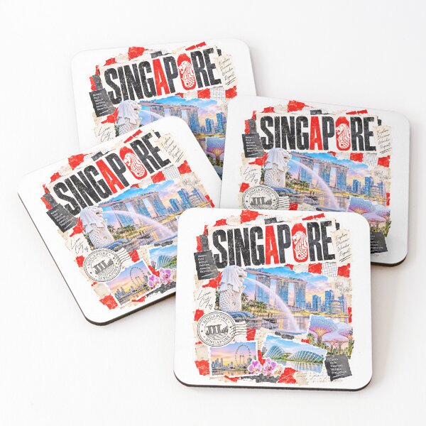 Item preview, Singapore Vintage Travel Collage and Cityscape designed and sold by EdwinkOne.