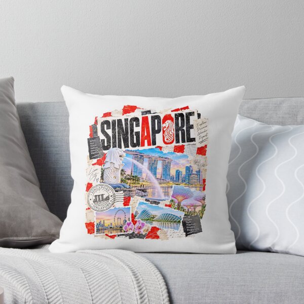 Item preview, Singapore Vintage Travel Collage and Cityscape designed and sold by EdwinkOne.