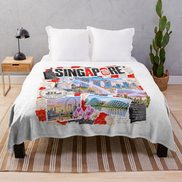 Item preview, Singapore Vintage Travel Collage and Cityscape designed and sold by EdwinkOne.