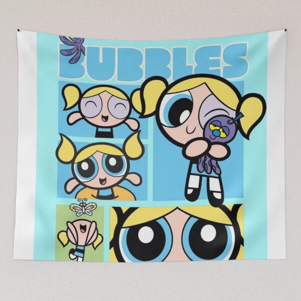 Item preview, Bubbles and Octi - The Powerpuff Girls Retro Collage designed and sold by conamor-bymel.
