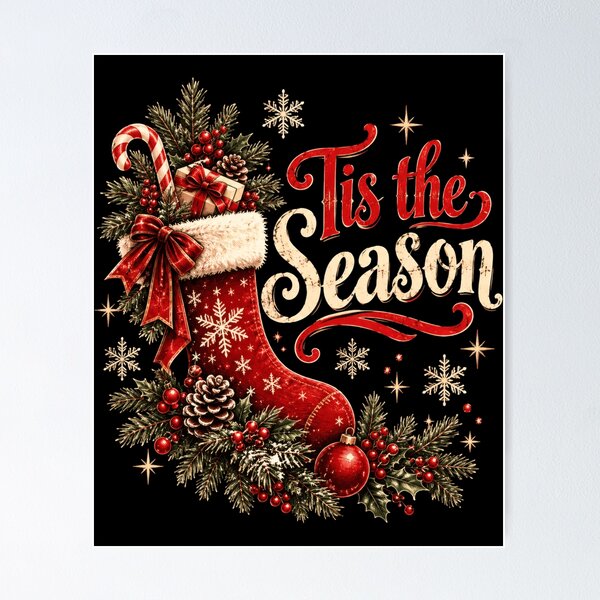 Item preview, Rustic Tis The Season Christmas Stocking Holiday designed and sold by browning2989.