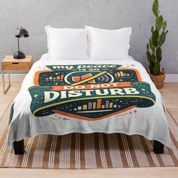 Item preview, My Peace Is On Do Not Disturb Retro Mute Mode Introvert Humor Design designed and sold by inkoutninja.