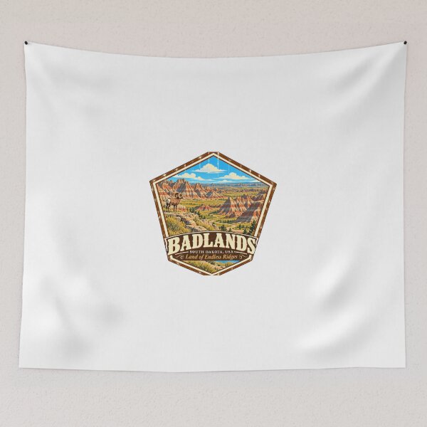 Item preview, Badlands South Dakota USA Land Of Endless Ridges National Park Travel Hiker Adventure designed and sold by JonesFlora2025.