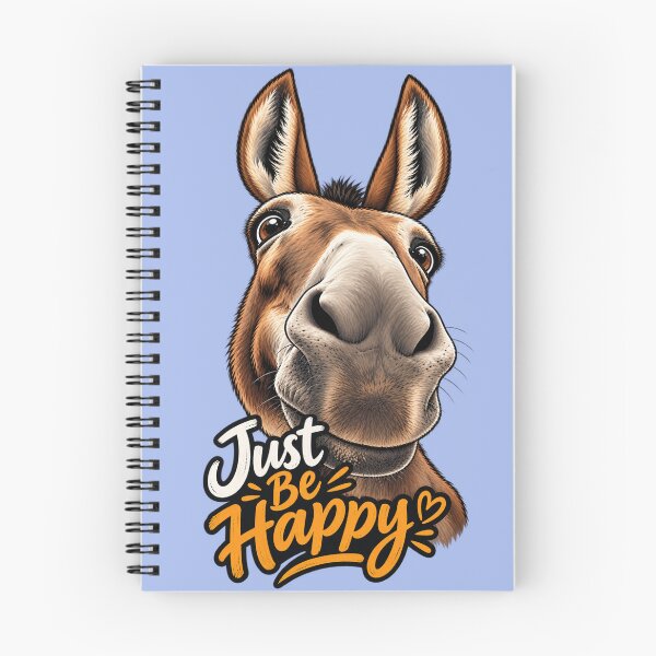 Item preview, Just Be Happy Donkey – Funny Positive Animal Quote designed and sold by aliyehc.