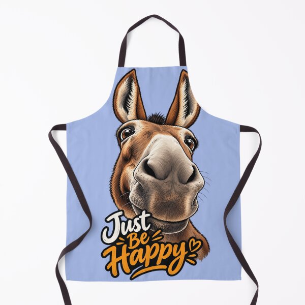 Item preview, Just Be Happy Donkey – Funny Positive Animal Quote designed and sold by aliyehc.