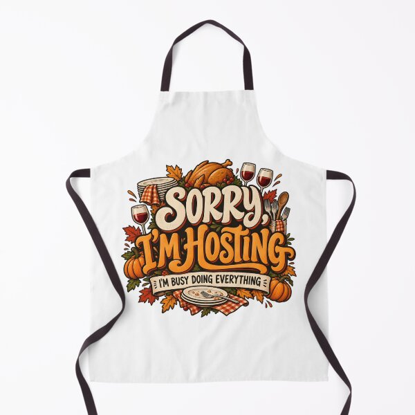 Item preview, Funny Thanksgiving Host Shirt – Sorry, I’m Hosting designed and sold by TeeVex.