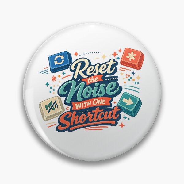 Item preview, Reset the Noise with One Shortcut Funny Keyboard Tech Productivity Design designed and sold by inkoutninja.