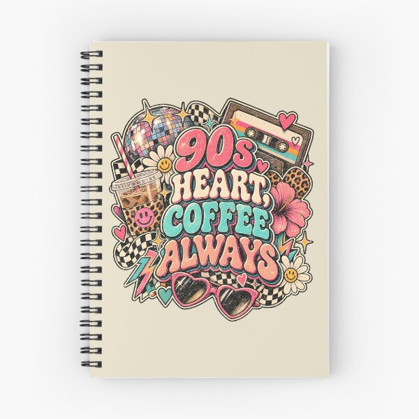 Item preview, 90s Heart Coffee Always – Retro Nostalgia Collage designed and sold by AwesomeBeyondLimits.