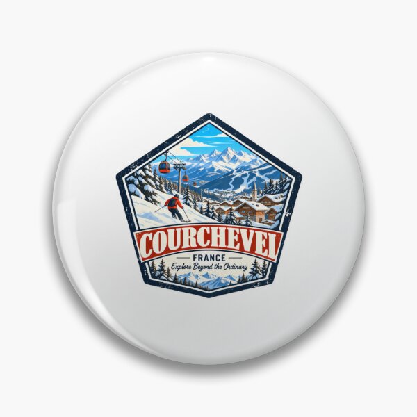 Item preview, Courchevel France Explore Beyond The Ordinary Skiing Vacation French Alps Skier designed and sold by RetroMini2026.