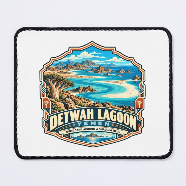 Item preview, Detwah Lagoon Yemen White Sand Around A Shallow Blue Travel Destination Vacation Landscape designed and sold by NeedForParks.