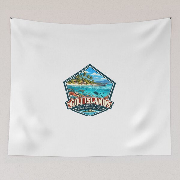 Item preview, Gili Islands Indonesia Islands Beneath The Blue Travel Vacation Diving designed and sold by Simsimah26Parks.
