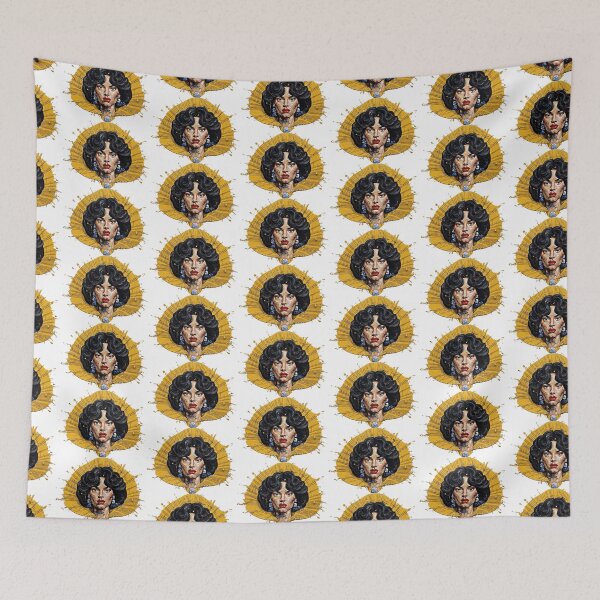 Item preview, Yellow Sunburst Woman Portrait Art designed and sold by Yellow Zone.