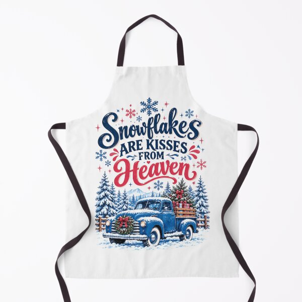 Item preview, Vintage Blue Truck Snowflakes Are Kisses From Heaven Winter designed and sold by browning2989.