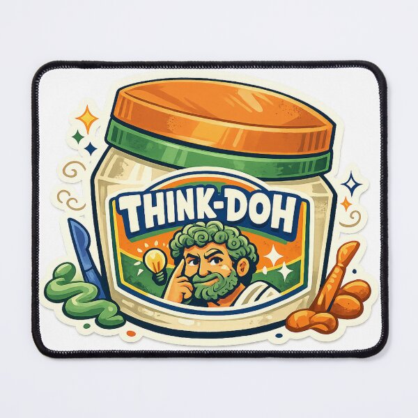 Artikelvorschau, Think-Doh Kreatives Denken Modelliermasse Retro Basteln Humor Design entworfen und verkauft von inkoutninja.