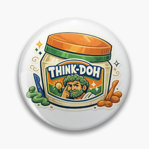 Item preview, Think-Doh Creative Thinking Modeling Clay Retro Craft Humor Design designed and sold by inkoutninja.