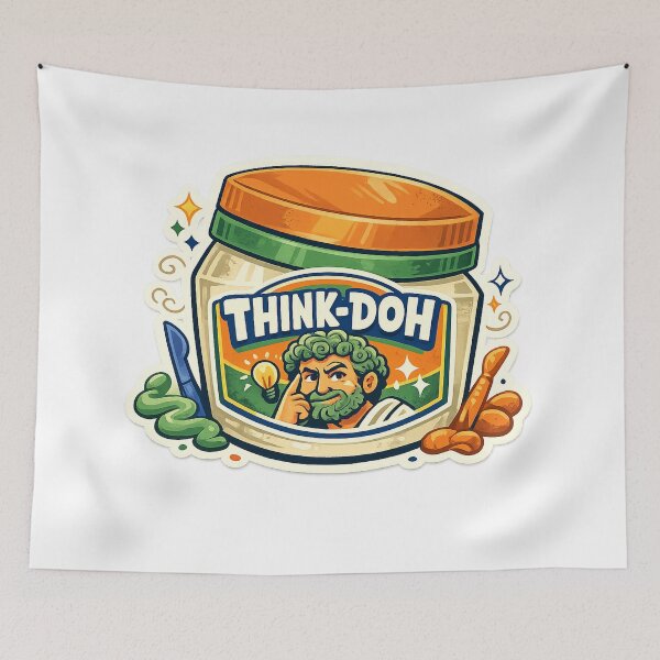 Item preview, Think-Doh Creative Thinking Modeling Clay Retro Craft Humor Design designed and sold by inkoutninja.