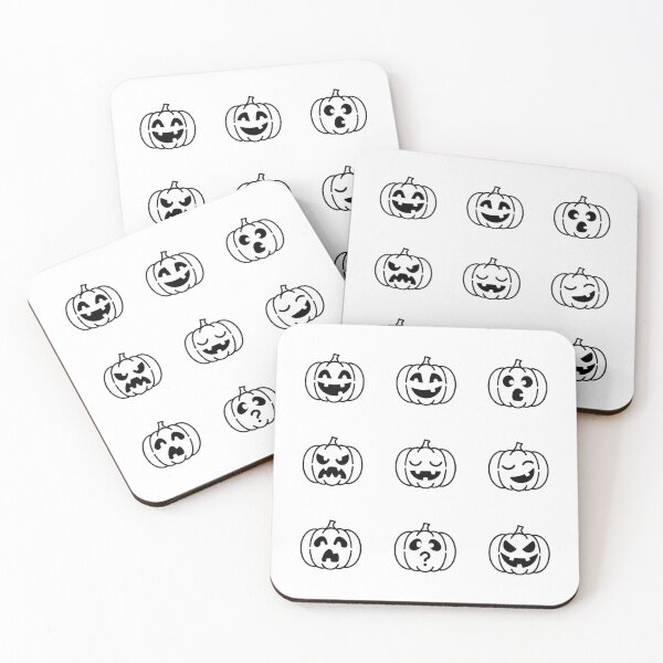 Item preview, Cute Halloween Pumpkin Faces Sticker Sheet – Black and White Jack-O’-Lantern Expressions designed and sold by FestivityFinds.
