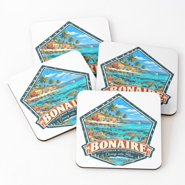 Item preview, Bonaire Caribbean Netherlands Diving Into Blue Travel Vacation Diver Snorkeler designed and sold by NightGlyph.