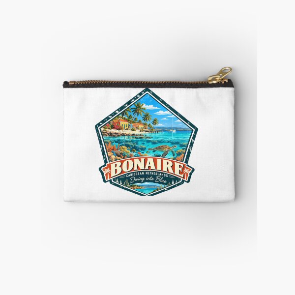Item preview, Bonaire Caribbean Netherlands Diving Into Blue Travel Vacation Diver Snorkeler designed and sold by NightGlyph.