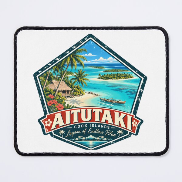 Item preview, Aitutaki Cook Islands Lagoon Of Endless Blue Tropical Travel designed and sold by NightGlyph.