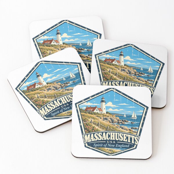 Item preview, Massachusetts USA Spirit Of New England Lighthouse Coastal Travel Souvenir designed and sold by NightGlyph.