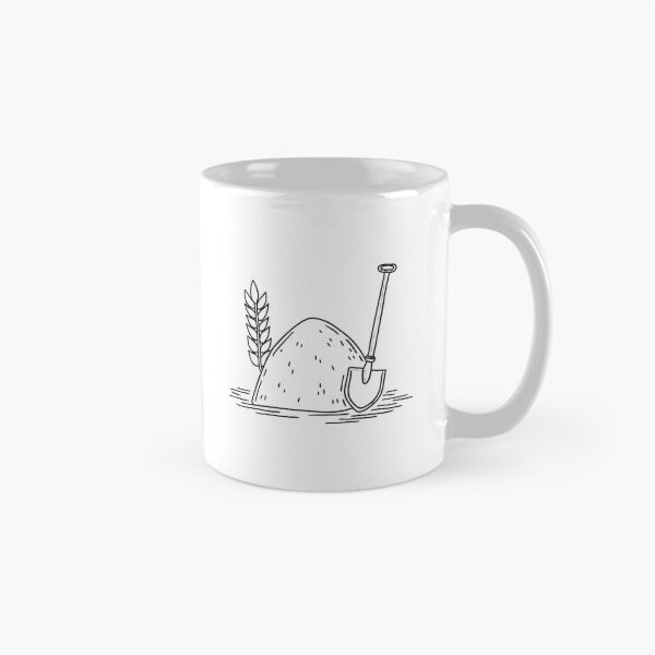 Item preview, A wheat stalk beside a shovel leaning against a haystack designed and sold by rasagamastore.