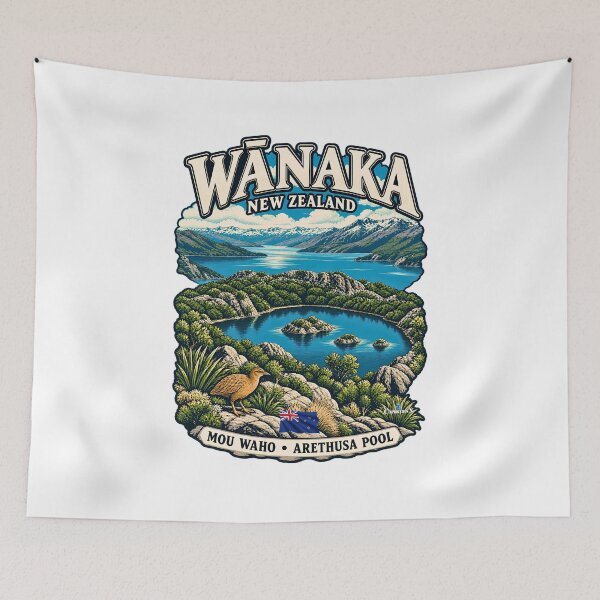 Artikelvorschau, Wanaka Mou Waho Arethusa Pool entworfen und verkauft von EvergreenPark - Tee Studio.