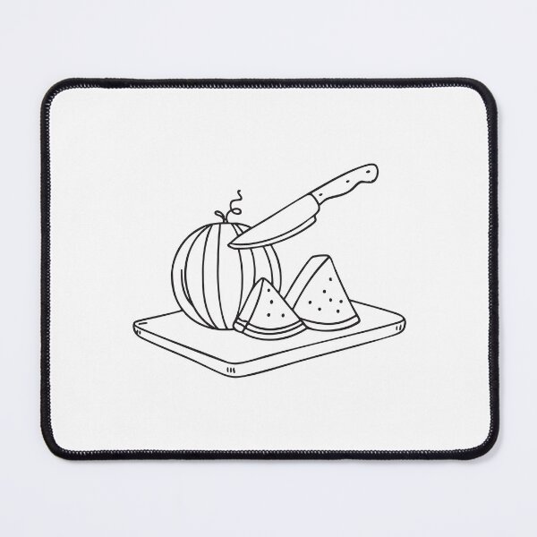 Item preview, Slicing a Fresh, Juicy Watermelon on a Wooden Cutting Board designed and sold by rasagamastore.