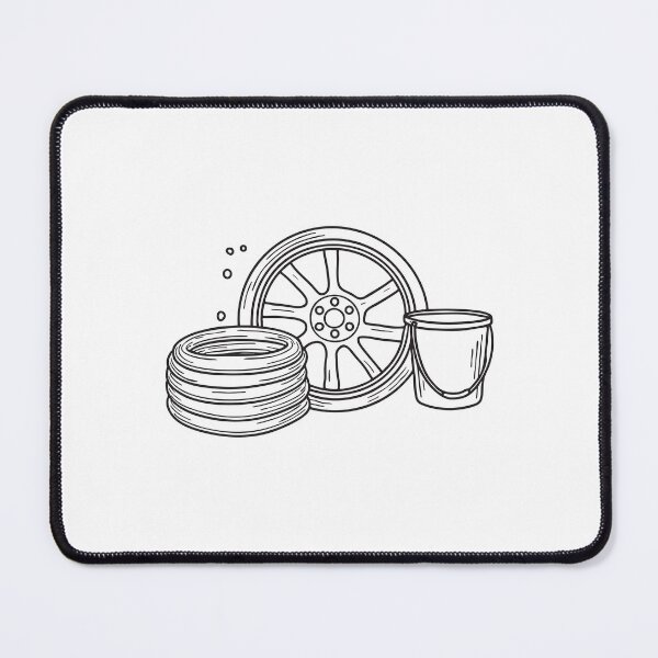 Item preview, A wheel beside a coiled hose and a bucket of water designed and sold by rasagamastore.