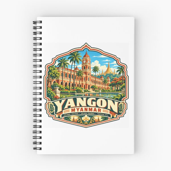 Item preview, Yangon Myanmar Colonial Heritage Golden Pagodas Tropical City Travel Souvenir designed and sold by NeedForParks.