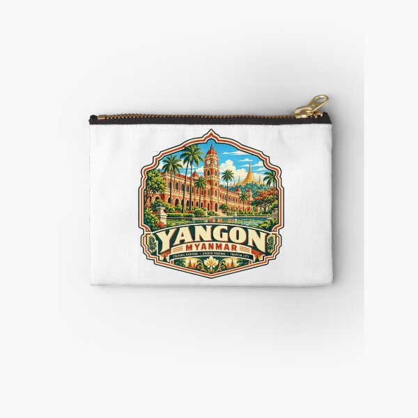 Item preview, Yangon Myanmar Colonial Heritage Golden Pagodas Tropical City Travel Souvenir designed and sold by NeedForParks.