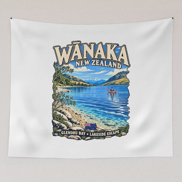 Artikelvorschau, Wanaka Glendhu Bay Kayak Escape entworfen und verkauft von EvergreenPark - Tee Studio.