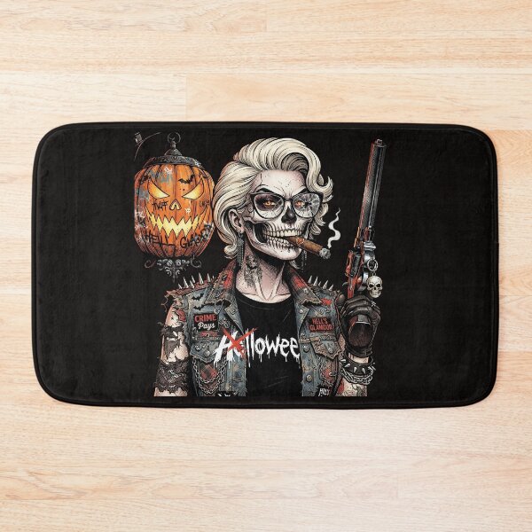 Item preview, Mafia Skeleton Gun Cigar Pumpkin Halloween designed and sold by Voodoo Store Paranormal Collections.
