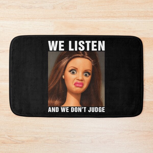 Item preview, We Listen And We Don't Judge Funny Disgusted Doll  designed and sold by ellapaintcoast.