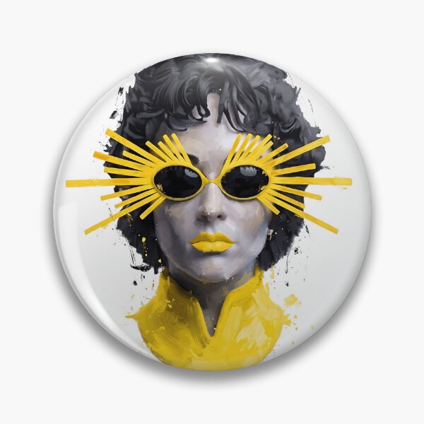 Item preview, Yellow Sunburst Sunglasses Portrait Art designed and sold by Yellow Zone.