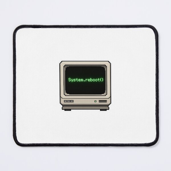 Artikelvorschau, Systemneustart Retro-Terminal Pixel Art entworfen und verkauft von DevStyle Labs.