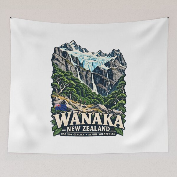 Artikelvorschau, Wanaka Rob Roy Glacier Wilderness entworfen und verkauft von EvergreenPark - Tee Studio.