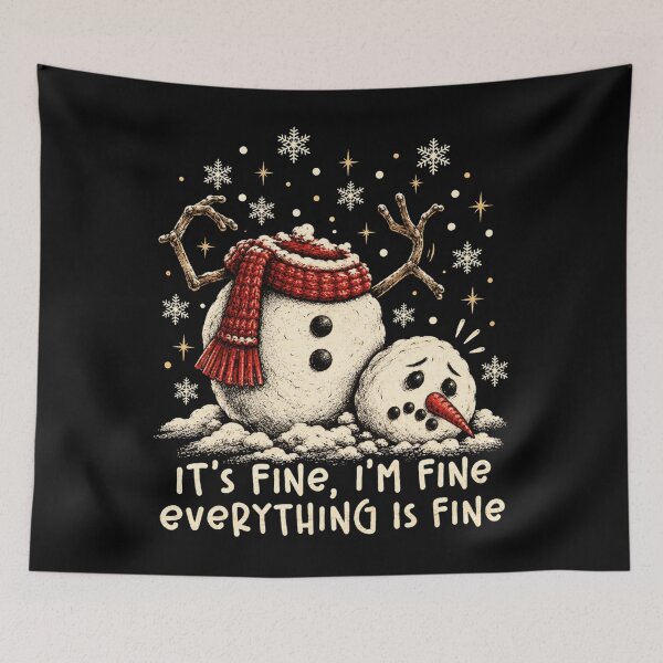 Item preview, Funny Melting Snowman Its Fine Im Fine Everything Is Fine Art designed and sold by browning2989.