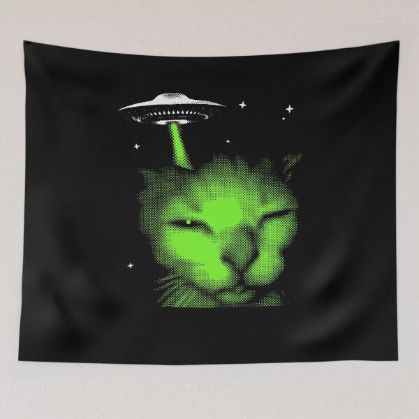 Item preview, Alien Invasion Cat Meme Funny designed and sold by ellapaintcoast.