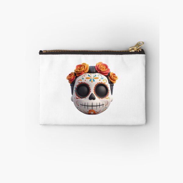 Item preview, 3D Sugar Skull with Marigold Crown Day of the Dead Graphic T-Shirt Design designed and sold by Burnt Cloth Tees.
