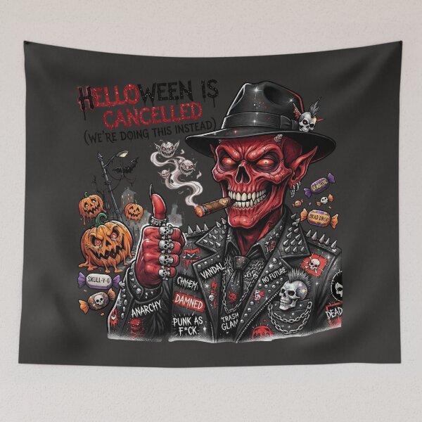 Item preview, Mafia Demon Gun Cigar Pumpkin Halloween designed and sold by Voodoo Store Paranormal Collections.