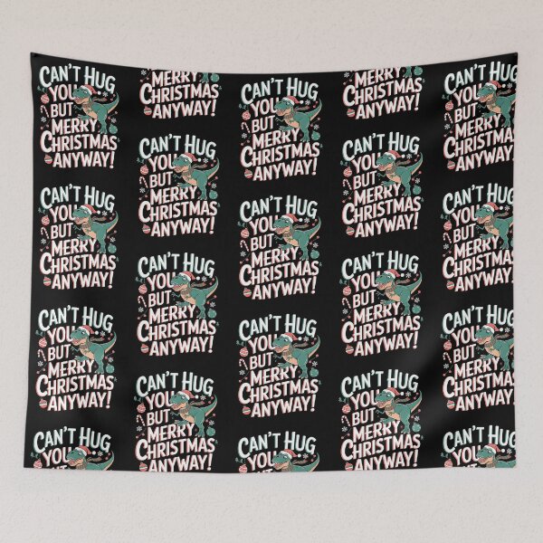 Item preview, Cant Hug You But Merry Christmas Anyway Dinosaur Christmas Pun designed and sold by ximisse.